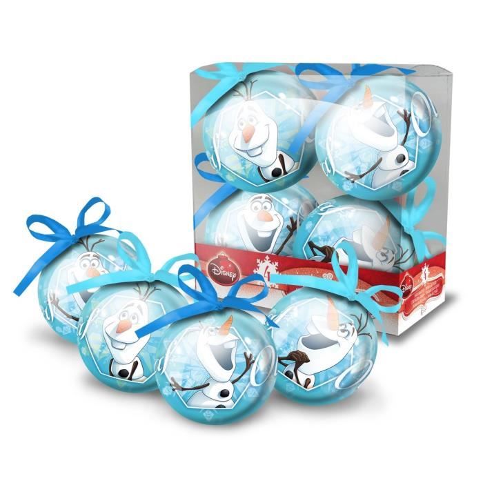 BOULE DE NOËL OLAF Lot de 4 boules de noël 7,5