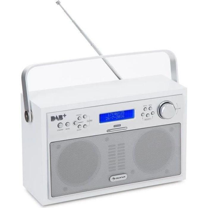 auna Akkord Radio numérique portable avec tuner DAB+PLL et FM (20