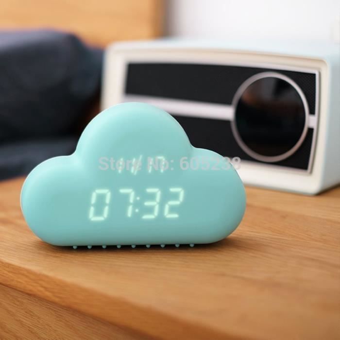 Horloge murale affichage led bleu