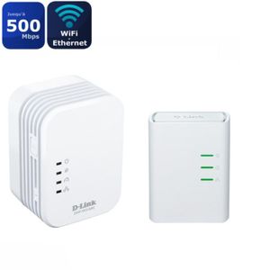 D-LINK Kit avec 2 Mini adaptateurs CPL - DHP-W311AV - Homeplug AV 500Mbps