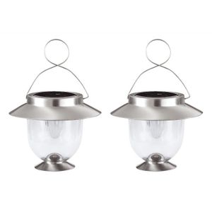 SMARTWARES Pack de 2 lanternes extérieures Led avec capteur solaire GOS-001-DS
