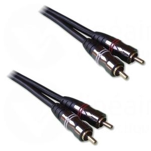 Câble 2x2 RCA mâle - Longueur 1m - Série HD - Noir