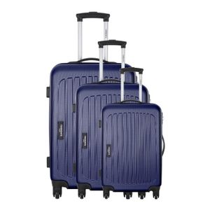 TORRENTE Set de 3 Valises Rigide ABS 4 Roues 46-56-66 cm ONDINE Marine