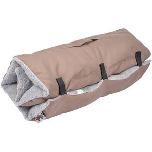 Matelas de voyage - 80x50 cm - Taupe et gris - Pour chien