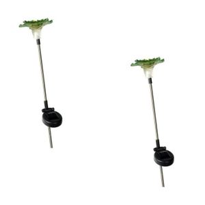 GALIX Lot de 2 fleurs ? énergie solaire - VERT
