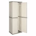 MEUBLE ETAGERE ALLIBERT Armoire haute multi-fonction ivoire