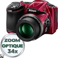 NIKON L830 Bridge Rouge - CMOS 16 MP Zoom 34x NIKON L830 Bridge Rouge - CMOS 16 MP Zoom 34x