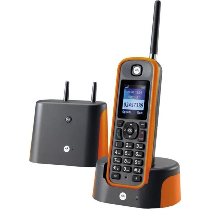 Motorola O201 Orange Sans Fil Sans Répondeur Achat téléphone fixe pas