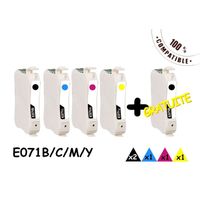 CARTOUCHE IMPRIMANTE Pack de 5 cartouches d'encre compatible Epson T071