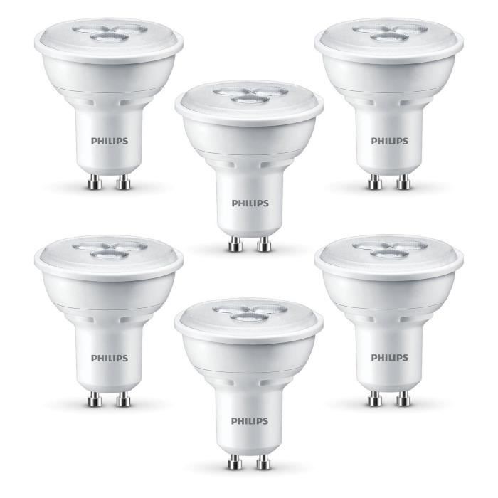 PHILIPS Lot de 6 ampoules spot LED 35W GU10 WH Achat / Vente ampoule