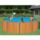 PISCINE COMPLETE - KIT PISCINE Piscine TRIGANO CANYON 3.85x1.20m aspect bois