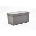COFFRE - MALLE Coffre pouf pliant SUNNY 2 places gris taupe