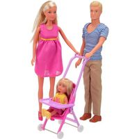POUPÉE - POUPON Steffi aime sa "Joyeuse Famille" + Kevin et bébé !