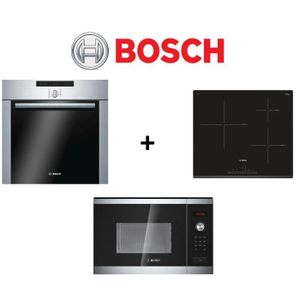 PACK cuisson BOSCH: HBA64B252F Four électrique multifonction 60L+ PIJ631FB1E Table de cuisson ? Induction+HMT84M654 Micro-ondes