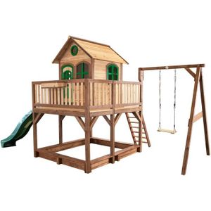 AXI Maisonnette Enfant Cabane en bois 2 en 1 Liam Avec Une Balançoire