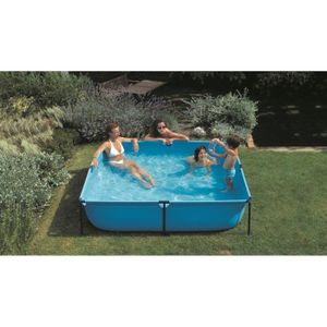 PISCINE DE JEUX - PISCINE GONFLABLE - PATAUGEOIRE Set JET POOL junior carrée 1.90X1.90X0.45M