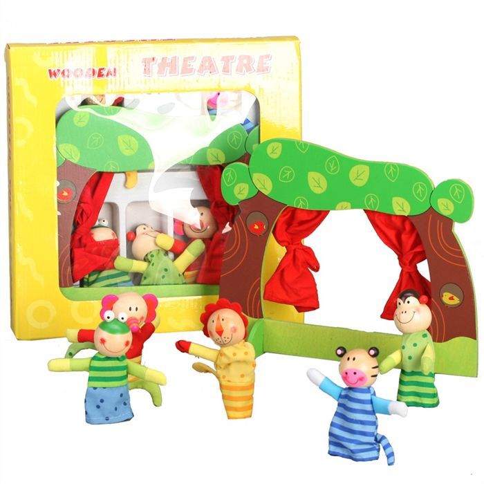Théâtre bois (thème forêt) + 5 doigts Achat / Vente