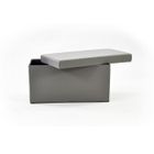 COFFRE - MALLE Coffre pouf pliant SUNNY 2 places gris taupe