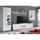 LEO Vitrine LED contemporain laqué blanc brillant
