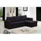  CANAPE D ANGLE DESIGN EN TISSU NOIR LEO