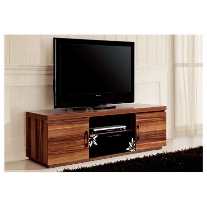 meuble tele bois et noir