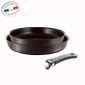  TEFAL INGENIO GOURMET lot de 2 poêles 24/28 cm