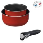  TEFAL INGENIO Set 2 casseroles ROUGE BUGATTI