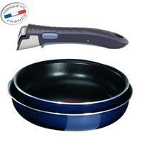 POELE - SAUTEUSE - MANCHE DE POELE TEFAL "INGENIO 4" lot de 2 poêles 24/28cm + 1 poig