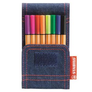 STABILO Pochette de 8 Mini Feutres Point 88 Mini Jeans Edition