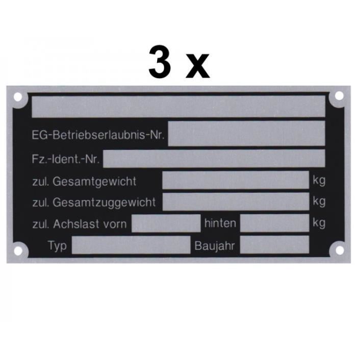 Blank pendentif plaque signalétique plaque signalétique remorque Neutre