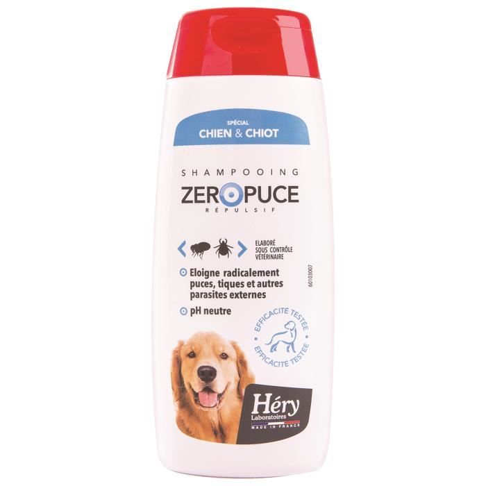 Shampoing Répulsif Zéro Puce Chien et Chiot - HERY - Achat ...