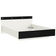 STRUCTURE DE LIT STRASS Lit 140 x 190 cm noir et blanc