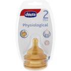  CHICCO Lot 2 Tétines Physiologiques Caoutchouc