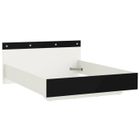 STRUCTURE DE LIT STRASS Lit 140 x 190 cm noir et blanc