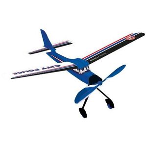 GUNTHER Avion City Police avec entrainement par élastique