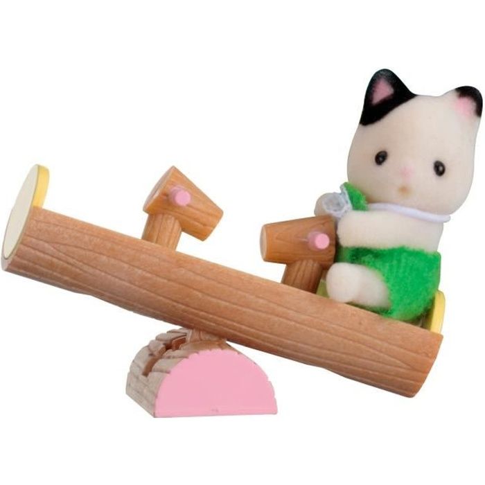 SYLVANIAN FAMILIES Valisette avec bébé Chien et toboggan 5204 pas cher