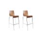  Lot de 2 tabourets de bar FOREST Bois Zébré