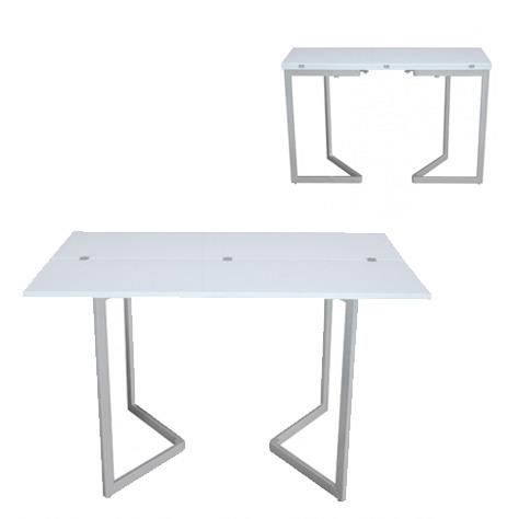 table extensible design xl laquee blanche marlene