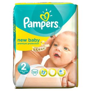 PAMPERS New Baby Taille 2 3 ? 6kg 32 couches