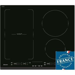 SAUTER STI984B Table de Cuisson Induction - 4 foyers - 7200W - L60 x P51cm - Rev?tement verre - Noir