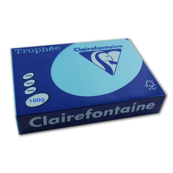 Ramette Papier Trophée Bleu A3 120g/m² - Lot De 5 - 250 Feuilles Par Ramette - Papier Haut De Gamme Pour Impression