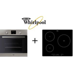 PACK WHIRLPOOL: AKZ 520/IXPF Four électrique chaleur tournante-60 L-Pyrolyse-A + ACM555NE Table de cuisson induction-3 zones-7000 W