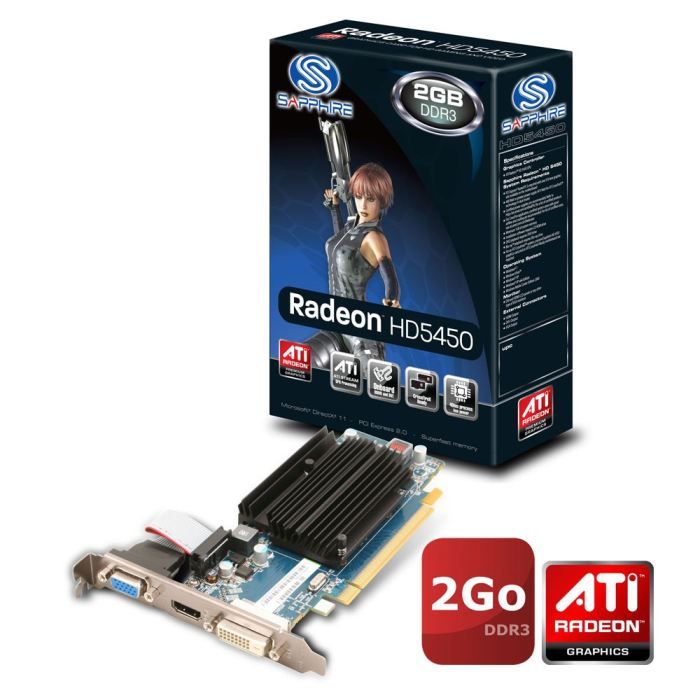 Sapphire ATI Radeon HD5450 2Go DDR3