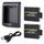 XCSOURCE - Chargeur Micro USB + 2x Batterie de Rem
