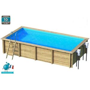 WEVA Piscine bois rectangle 6x3 m Hauteur 1,33 m