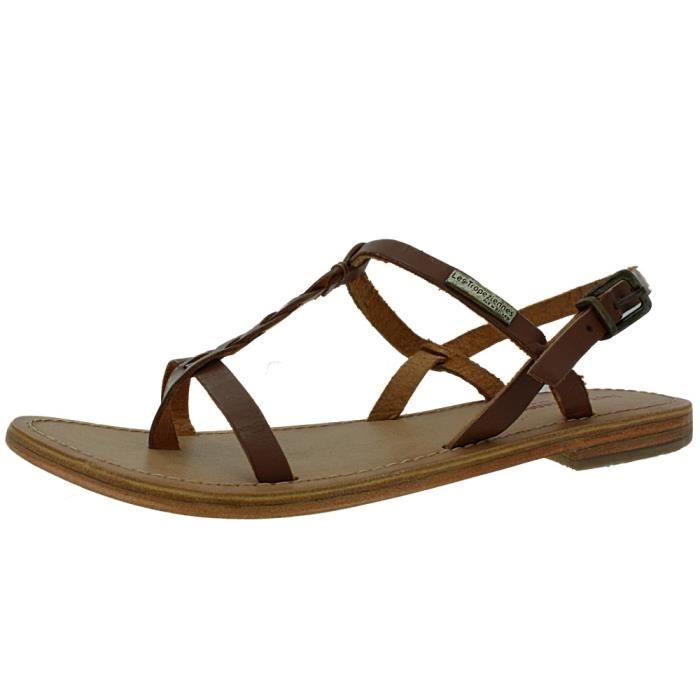 sandale tropezienne marron