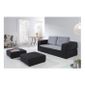 CANAPÉ SYDNEY - Canapé 3 places convertible + 2 poufs