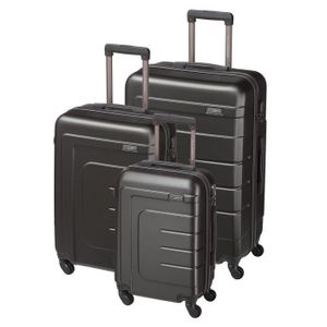 Lot de 3 valises ABS - Gris Anthracite