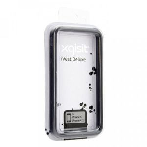 XQISIT Bumper iVest Deluxe - Noir pour iPhone4&4S