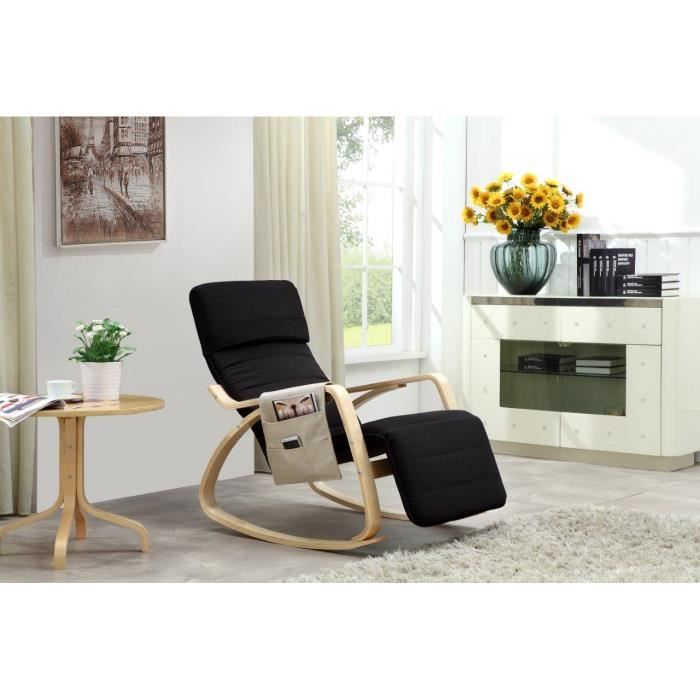 Fauteuil noir achat / vente fauteuil noir pas cher cdiscount Nouvaux salon des fauteuille 2017